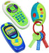 Click N' Play Pretend Play Cell Phone, TV Remote & Car Key Accessory Playset for Kids, Set of 3 with Lights & Sounds