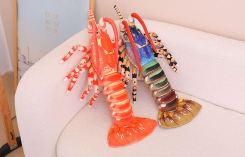 GracesDawn Plush Lobster Stuffed Animal, Australian Lobster Doll, 33.5 inch Long Red Plush Toy for Courage and Appetite