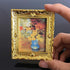 Dollhouse Miniature Decoration Accessories, 1:12 Painted Wooden Frame Mural with Girl and Cat (B)