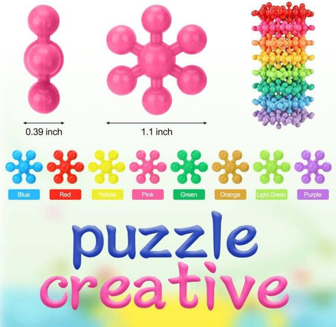 400 Pieces Building Blocks - Kids STEM Educational Toys, Interlocking Solid Plastic for Preschoolers Aged 3+