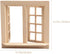 Wooden Window for Dollhouse, Miniature Window Frame, 1:12 Dollhouse Wooden Doors for Craft Decoration