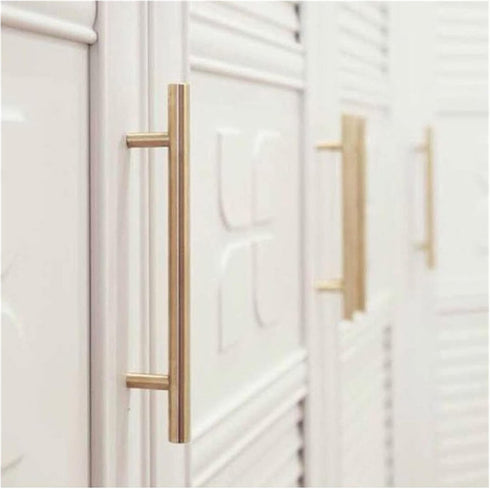 XINHUIPART 128mm) Cabinet Drawer Handle Large Handle Modern Minimalist Kitchen Furniture Cabinet Drawer Handle Gold