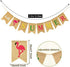 Hello Summer Burlap Banner Rustic Summer Decoration with Flamingo Pattern for Pool Party, Beach Party, Barbecue