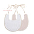 GZMM Baby Bib for Girls, Reversible Waterproof Handmade Cotton Drool Bib 0-12 Months, 2 Pack (Floral Mult-9)
