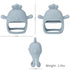 2 Pack 0-3-6-12 Baby Teether Toy, BPA Free Silicone Mitten Glove Teether for Sucking Needs, Baby Teething Toys Months