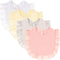 4 PACK Solid Muslin Baby Drool Bibs Set for Unisex Boys Girls Adjustable Teething Feeding