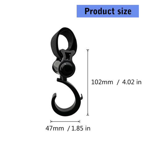 XEGZLH 360 Degree Rotating Strollers Accessory Hanger Clip Hook Designing Easy Installation Without Tool Required