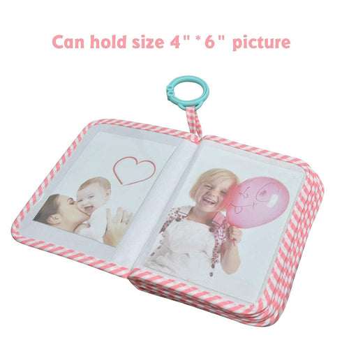 Baby's My First Family Album, Soft Cloth Photo Book for Newborn Toddler & Kids, 4×6 Photo Pockets