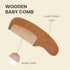 Set Baby Wooden Hair Brush and Comb for Newborn Toddler - Natural HairBrush with Soft Goat Bristle for Girl and Boy