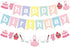 Baking Theme Macaroon Color Happy Birthday Bunting Garland Banner for Little Bakers Kids Birthday Party Supplies