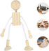 4 pcs Unfinished Wooden Robot Peg Dolls for DIY Painting Supplies
