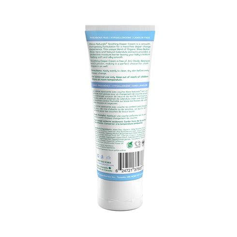 Aleva Naturals Soothing Baby Diaper Cream - Organic Shea Butter, 3.4 Fl Oz