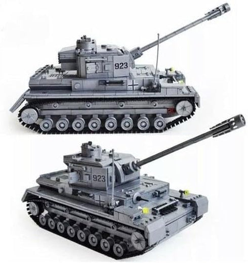General Jim's Military Brick Building Set - World War 2 German Army F2 Tiger 323 Tank Model Set