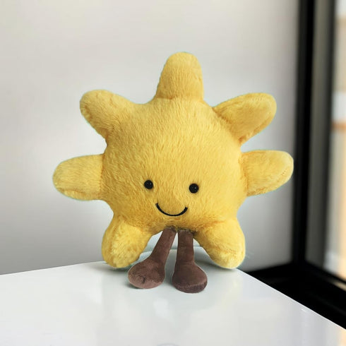 New Moon Sunshine Plush Toy, Cute Smile Fun Filled Animal Pillow, Soft Plush Toy for Children's Birthday