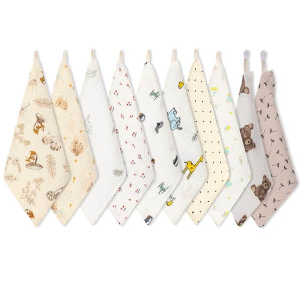 norinori Baby Msulin Washcloths Newborn Face Towel - Baby Muslin Burp Cloths