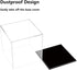 5x5x5 inch, Cliselda Acrylic Display Case with Black Base Clear Square Acrylic Box Cube Small Storage Containers, Fully