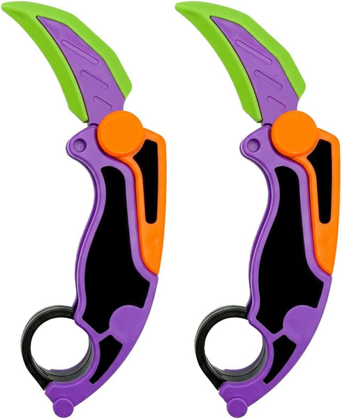 Dreamplay Fidget Gravity Karambit Knife, 2 Pcs 3D Printed Gravity Toys Fake