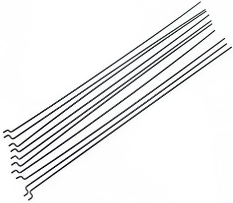 1.2mm L180mm (7.1 inch) (Pack 10) Hobbypark x Steel Z Pull/Push Rods Parts for RC Airplane Plane Boat Replacement