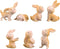 7 Pcs Rabbit Figures Miniature Figurines Collection for Kids, Animal Toys Set Cake Toppers, Christmas Birthday Gift