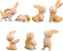 7 Pcs Rabbit Figures Miniature Figurines Collection for Kids, Animal Toys Set Cake Toppers, Christmas Birthday Gift