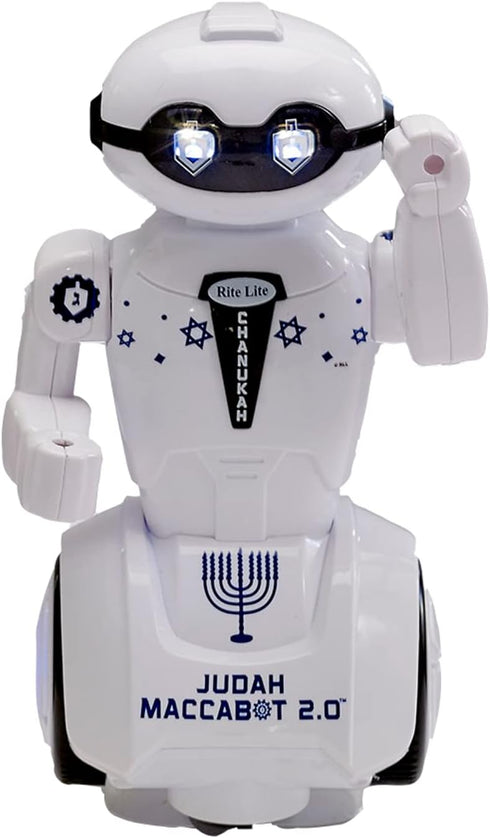 Rite Lite Maccabot 2.0 Chanukah Robot - Great Hanukkah Gift for Kids! - Hanukkah Robot Toy Plays 3 Chanukah Songs