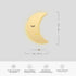 17.7 11.2 1.5-in Lumipets Moon Wall Light - Nursery Decor, Baby Room Decoration, Wall Mounted, Battery Operated