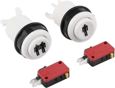 Arcade Button, 1P 2P Player Push Button DIY Kit for Arcade Joystick Games.