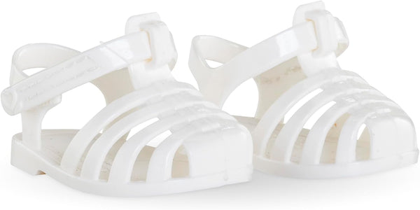 Corolle White Sandals Baby Doll Outfit Accessory, Mon Grand Poupon Clothes for 14" Dolls, Ages 3 Years and Up