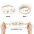 Baby Girl Floral Headband, Nylon Flower Crown Elastic Hairband Set of 3 Hair Accessories Gift for Girls