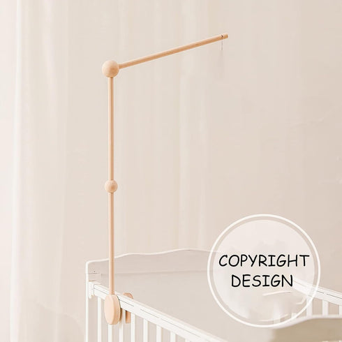 Baby Crib Mobile Arm - HBM Wooden Mobile Hanger for Crib Baby Girl Nursery Decor