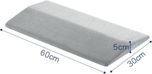 Grey Memory Foam Pregnancy Support Pillow - Travel & Lumbar Cushion