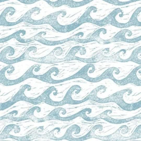 Changing Pad Cover - Light blue Waves
