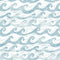 Changing Pad Cover - Light blue Waves