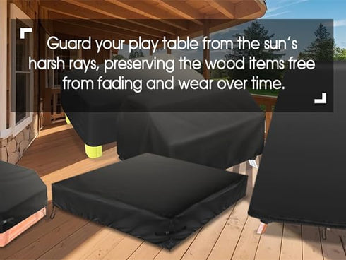 Cover,500D 50" 40" Sand Box Waterproof Sandbox Cover,Heavy Duty Outdoor Cover Fits L x W Sand Box with Lid,Wooden