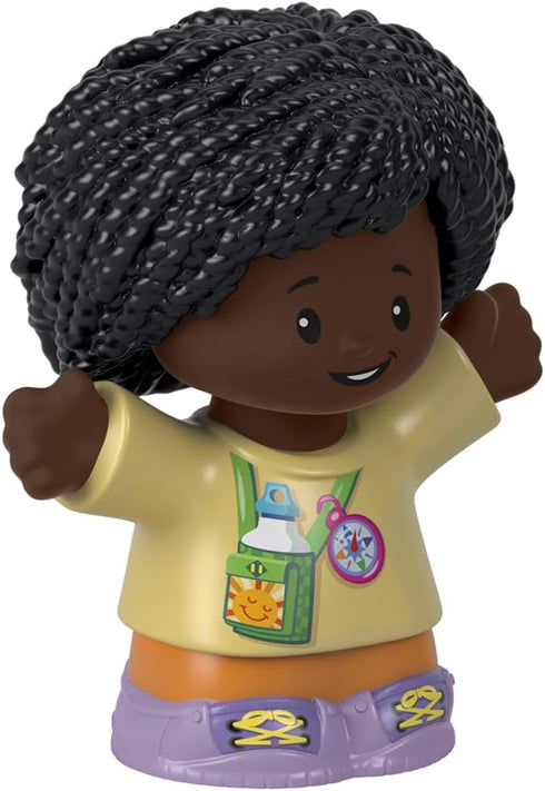 Replacement Part for Fisher-Price Little People Playset - HBW73, African-American Girl Hiker Figure with Water Bottle