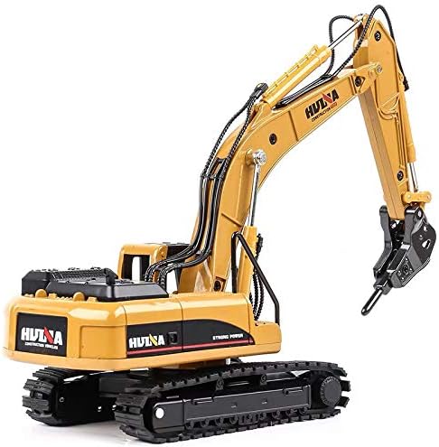Gemini&Genius 1:50 Scale Diecast Drill Excavator Construction Site Vehicle Toys - Digger and Driller Collectibles