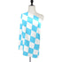 Jynexis Sky Blue Checkerboard Plaid High Stretchy Car Seat Cover for Babies Multi Use Carseat Canopy Cover Nursing