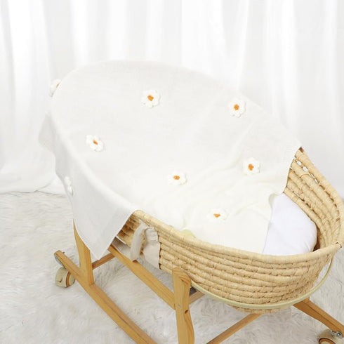 Baby Swaddle Blanket for Boys Girls, Knitted Soft Cozy Newborn Infant Receiving Blankets for Crib Stroller, 30x40 Inches