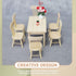 Toddmomy Doll Furniture Set, Miniature Table Chair for 1/12 Scale Dollhouse Kitchen Decoration