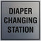 Signs ByLITA Square Diaper Changing Station Sign, Easy Installation, Durable Material (Brushed Silver)