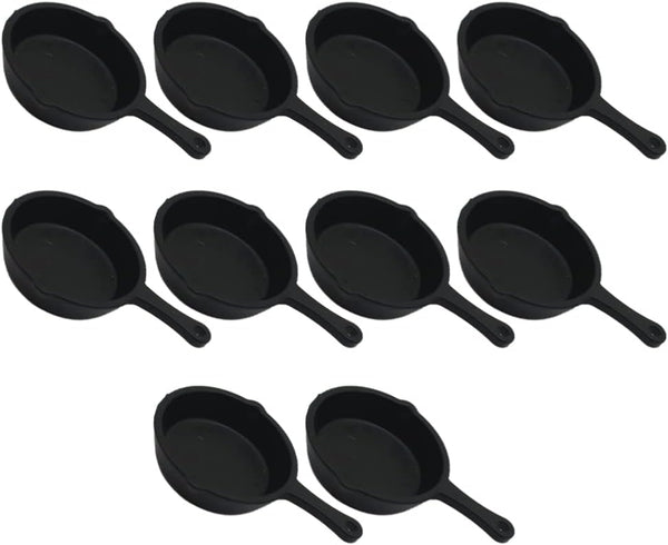 Ciieeo 10Pcs Dollhouse Miniature Plastic Frying Pans, Miniature Pots for Dollhouse Kitchen Cooking Accessories