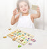 Wooden Peg Puzzle for Toddlers, Alphabet Learning Toys, Chunky ABC Shape Puzzles for Kids, Preschool Knob Puzzle