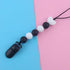 50 Pack 15mm Ribbon Pacifier Plastic Suspender Clips for DIY Teething Toys, Baby Blankets, Dummy Leash, Black