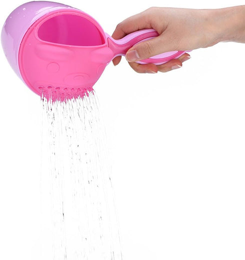 Cute Shampoo Cup for Baby with Comfortable Handle for Shower (Pink)