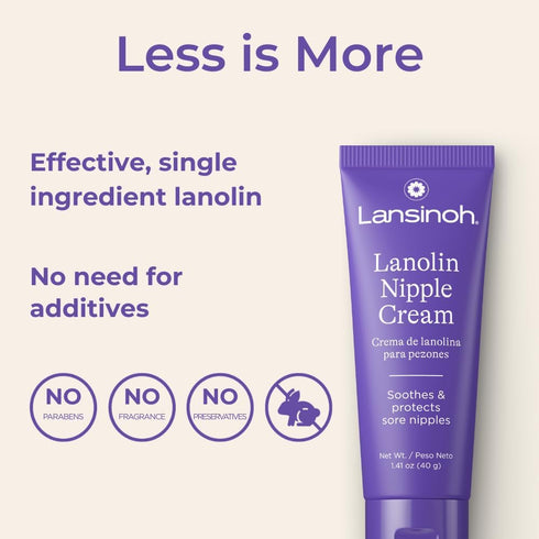 100% 1.41 Lansinoh Lanolin Nipple Cream Safe for Breastfeeding Baby, Natural Nipple Butter, Breastfeeding Essentials