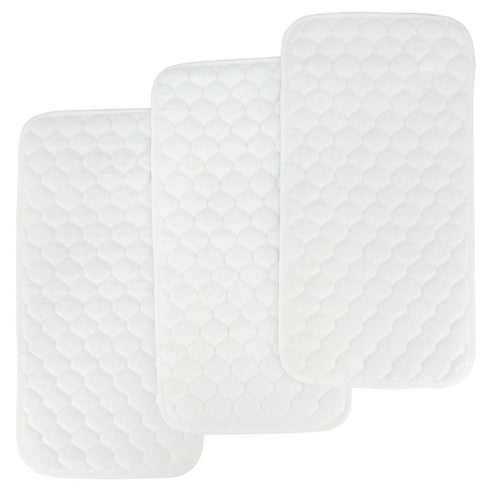 BlueSnail Quilted Thicker Waterproof Changing Pad Liners,3 Count(Snow White 13 x 27)