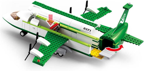 Building Blocks City Airplane Station Toy, 383 Pieces, STEM Learning Kits for 6-12 Years Old Boys