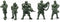 Fantasy Creature Mini Action Figure Playset - Polar Guardsmen 5 pcs Fantasy Figures, 2 inch 1/32 Scale