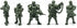 Fantasy Creature Mini Action Figure Playset - Polar Guardsmen 5 pcs Fantasy Figures, 2 inch 1/32 Scale
