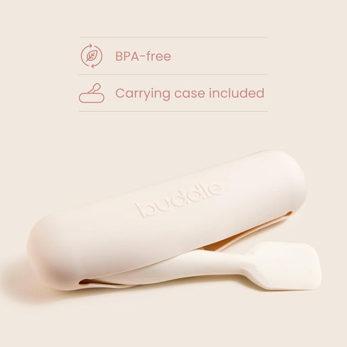 1 Count Buddle Paddle Pal Baby Diaper Cream Spatula Silicone Applicator with Carrying Case, Smooth & Mess-Free